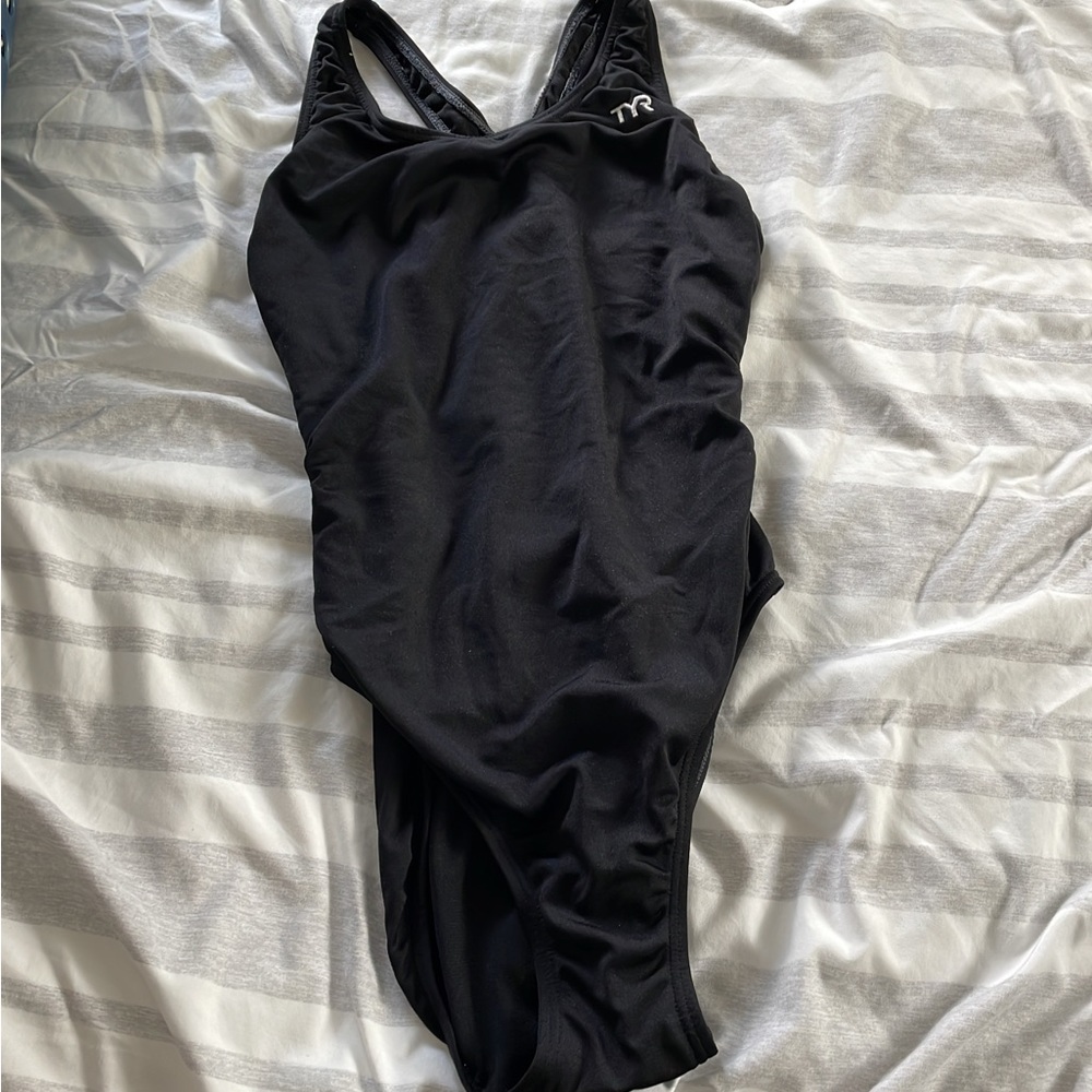 TYR One Piece Swim Suits Closed Back Hipster Cut Bottom
